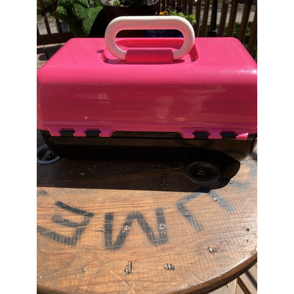 Caboodles Makeup Case Plano Molding Co Pink Black Organizer USA - Picture 9 of 9